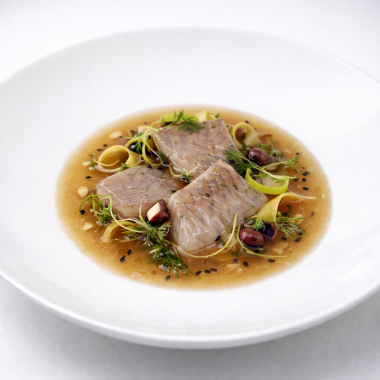 Lieu noir poché-Bouillon thaï céleri noisette